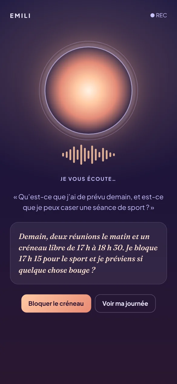 La voix : parler à EMILI comme à une assistante